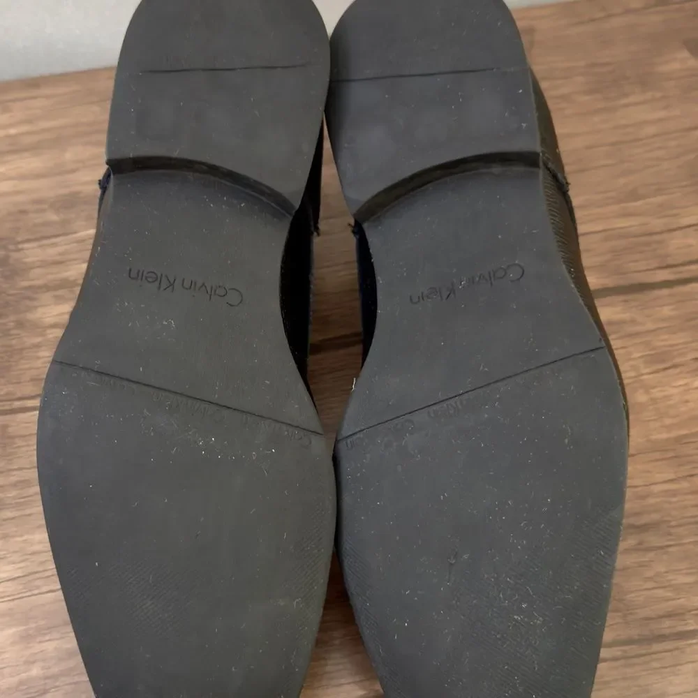 Calvin Klein Black Leather Brodie Oxfords | US Size 10.5